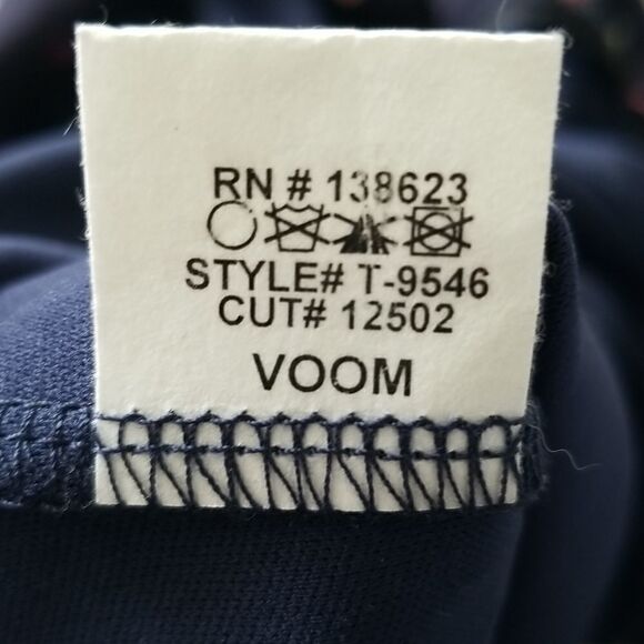 Voom by Joy Han Blue Floral Print Top Sz XS - Picture 8 of 9